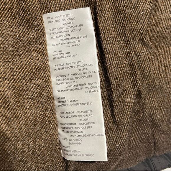 Michael Kors Down Waterfowl Puffer Brown Winter Snow Jacket Womens S - Picture 8 of 12